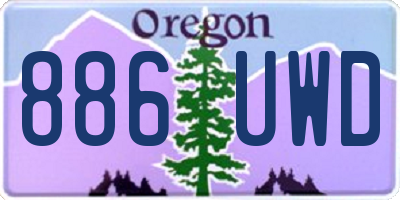 OR license plate 886UWD