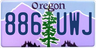 OR license plate 886UWJ