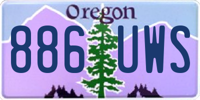 OR license plate 886UWS