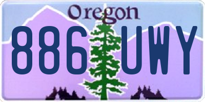 OR license plate 886UWY