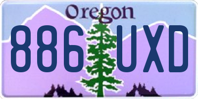OR license plate 886UXD