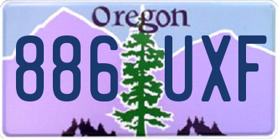 OR license plate 886UXF