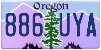 OR license plate 886UYA