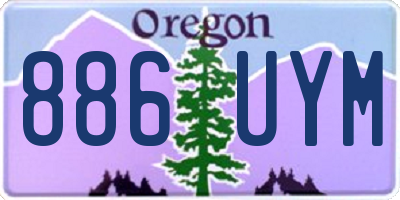 OR license plate 886UYM