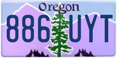 OR license plate 886UYT