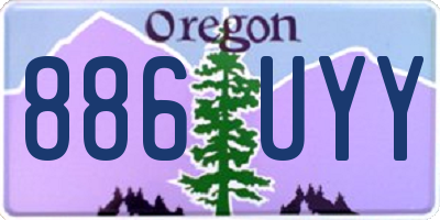 OR license plate 886UYY