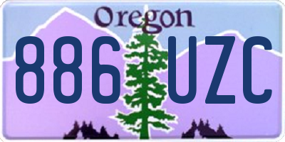 OR license plate 886UZC