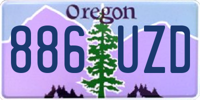 OR license plate 886UZD