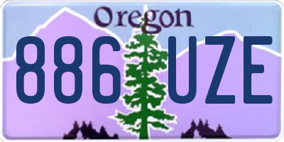 OR license plate 886UZE