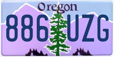 OR license plate 886UZG