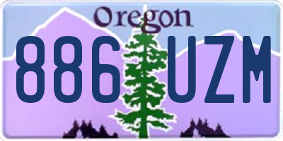 OR license plate 886UZM