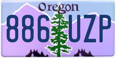 OR license plate 886UZP