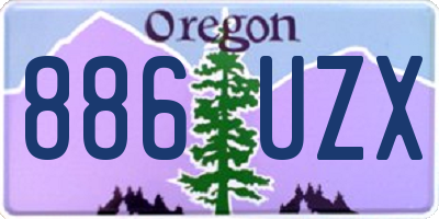 OR license plate 886UZX