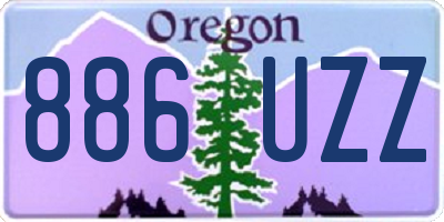 OR license plate 886UZZ