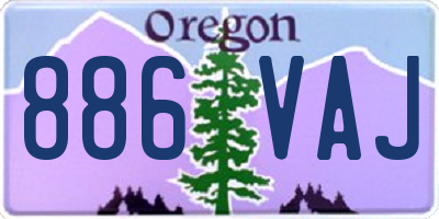 OR license plate 886VAJ