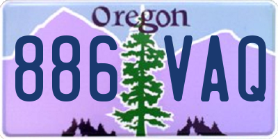 OR license plate 886VAQ