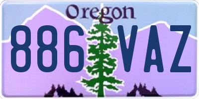 OR license plate 886VAZ