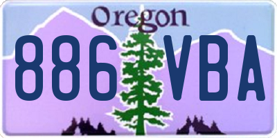 OR license plate 886VBA