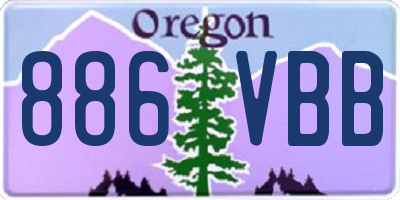 OR license plate 886VBB