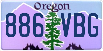 OR license plate 886VBG