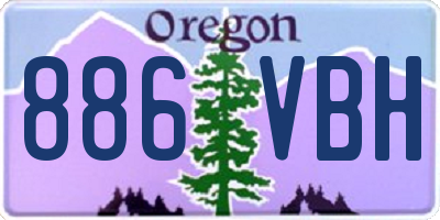 OR license plate 886VBH