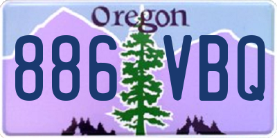 OR license plate 886VBQ