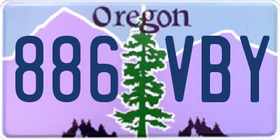 OR license plate 886VBY