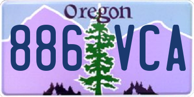 OR license plate 886VCA