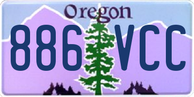 OR license plate 886VCC