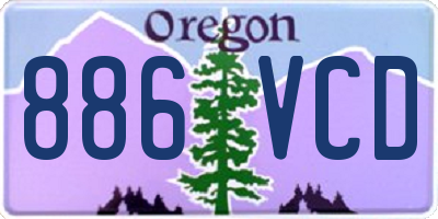 OR license plate 886VCD
