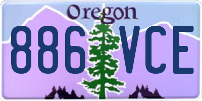 OR license plate 886VCE