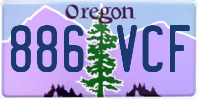 OR license plate 886VCF