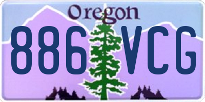 OR license plate 886VCG