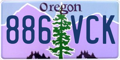 OR license plate 886VCK