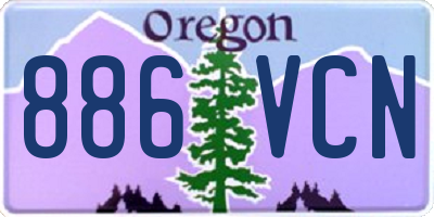 OR license plate 886VCN