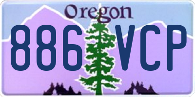 OR license plate 886VCP