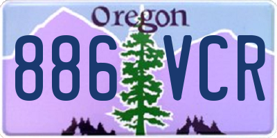 OR license plate 886VCR