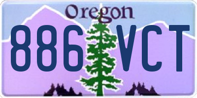 OR license plate 886VCT