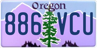 OR license plate 886VCU