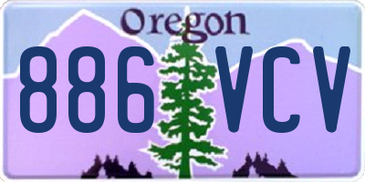 OR license plate 886VCV
