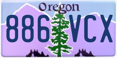 OR license plate 886VCX