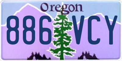 OR license plate 886VCY
