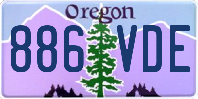 OR license plate 886VDE
