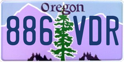 OR license plate 886VDR
