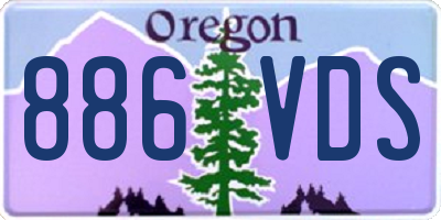 OR license plate 886VDS