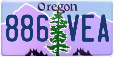OR license plate 886VEA