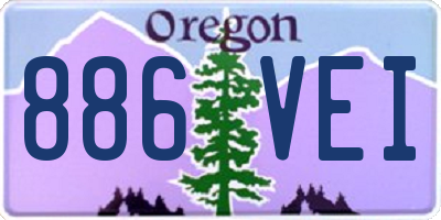 OR license plate 886VEI
