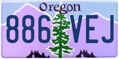 OR license plate 886VEJ