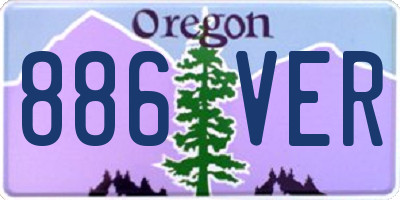 OR license plate 886VER