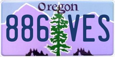 OR license plate 886VES